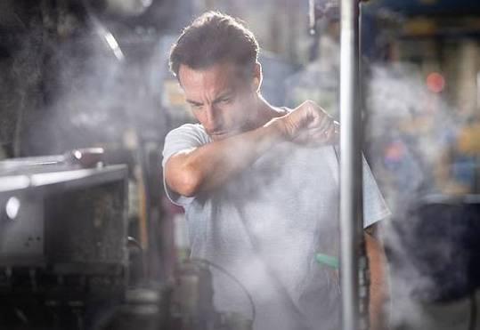 Dust causing a cough in worker