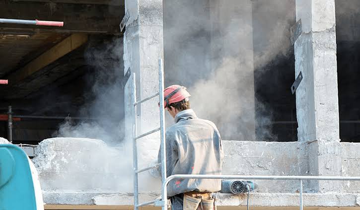 Asbestos dust