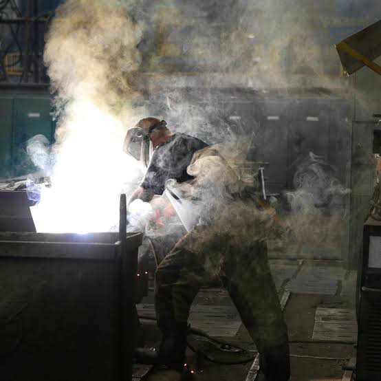 Man engulfed in fumes