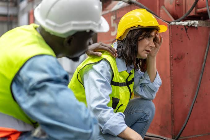 Workers combating heat stress