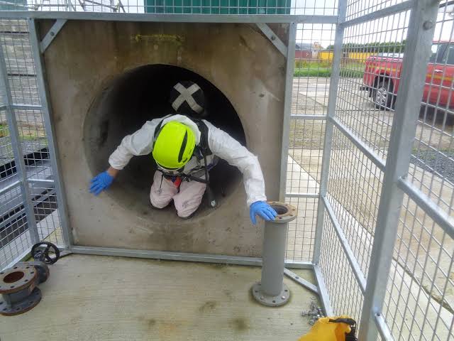 Man coming out of a confined space