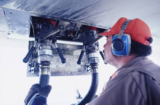 Man working in a noisy environment