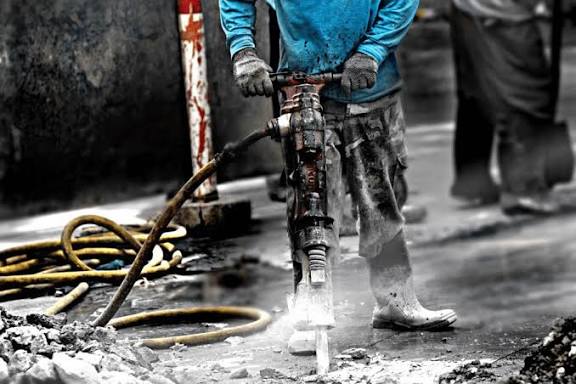 noisy grinders at work