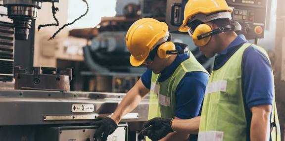 Men wearing ear protection